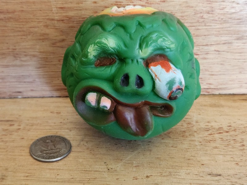 Slobulus KO Weirdballs Oddballs Madballs Monster Face Rubber Ball Vintage