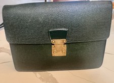 Louis Vuitton Taiga Green Clutch Bag