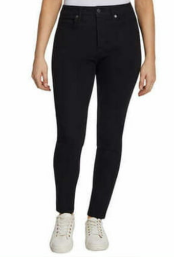Jessica Simpson Women's High Rise Slim Tapered Leg Jeans, Black, 8