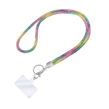 Fashion 34.8'' Sparkle Crystal Neck Lanyard,Bling Work Card Holder,Rhinestone...