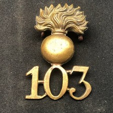 103rd Regiment of Foot Royal Bombay Fusiliers - Victorian British Army Cap Badge