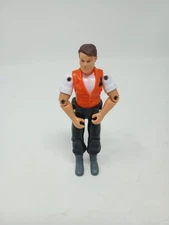 Vintage Bass Pro Shop Action Figure In Orange Vest Black Pants