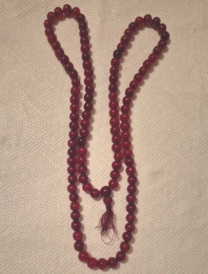 Colar -Contas vibrantes 8mm olho de tigre magenta mais de 100 - Imagem 3 de 3