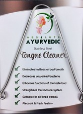 Absolute Ayurvedic Stainless Steel Ring Handle Tongue Scraper Cleaner Pack Of 1