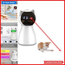 Motion Activated Cat Laser Toy Rechargeable 1200mAh USB 3 Speed Modes Random