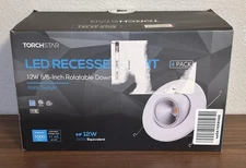 NEW TORCHSTAR 6 In. LED Recessed Light 4-Pack Rotatable Downlight 5000k Daylight