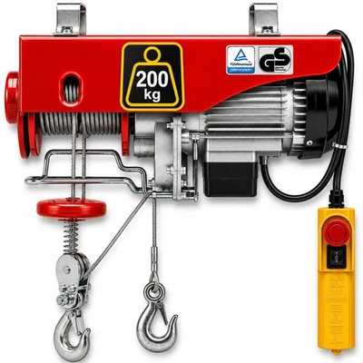 AREBOS Treuil à Câble électrique 500 W Treuil-Palan électrique 100/200 kg 230V - Photo 1/4