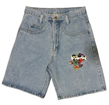Vintage 100 Cotton Small Disney Embroidered Mom Shorts Mickey Mouse Jerry Leigh