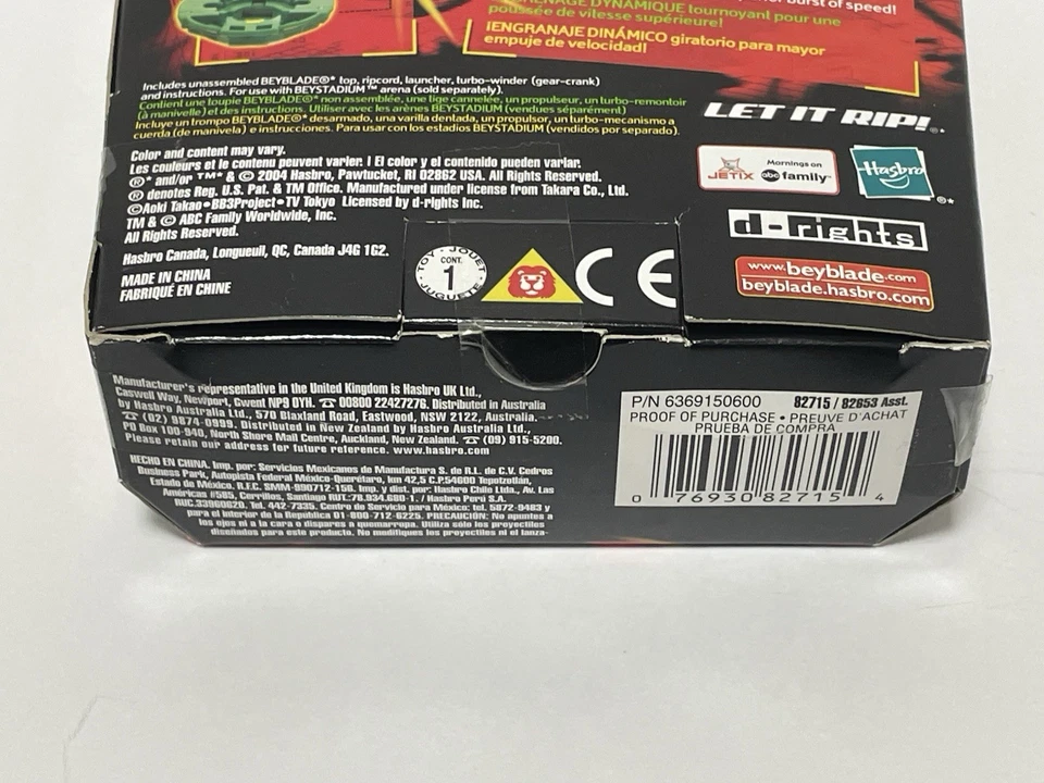 Hasbro Beyblade G-Revolution A-104 Draciel G 2004 nuevo motor engranaje sellado nuevo en caja Foto 3 de 4