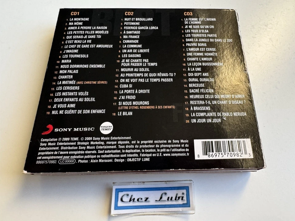 Jean Ferrat - Best Of - 3 CD - 2009 - Sony Music - Photo 3/4