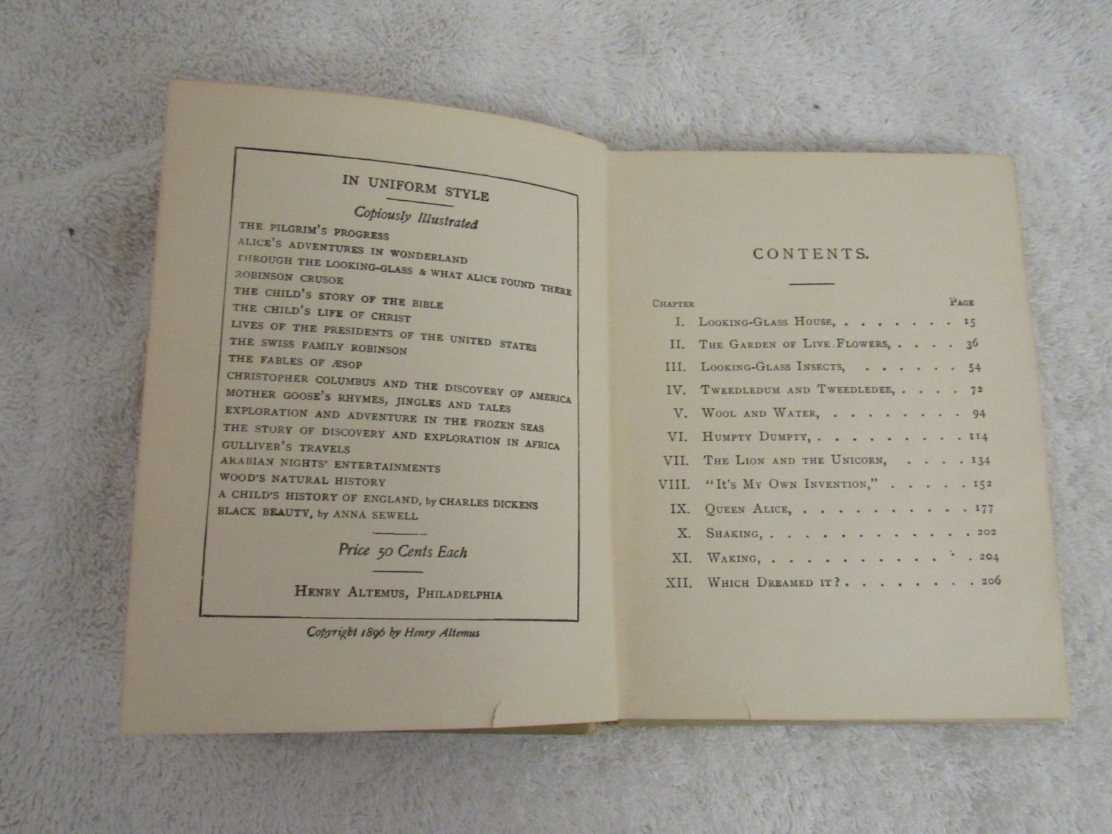 Through the Looking Glass and What Alice Found There by Lewis Carroll (1896)