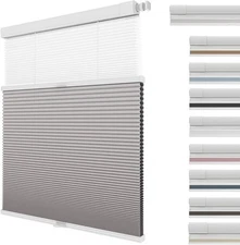 No Drill No Tools Honeycomb Blackout/Light Filtering Day Night Cellular Shades