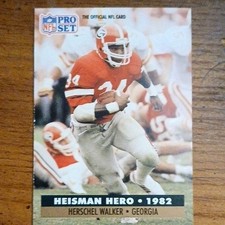 Pro Set 1991 Heisman Hero 1982 Herschel Walker #44 Georgia Football