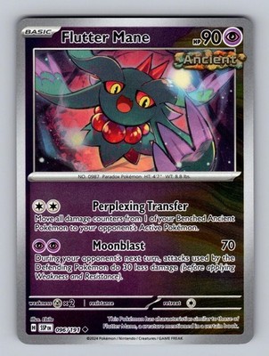 Flutter Mane 096/191 Uncommon Surging Sparks Pokemon Reverse Holo Near Mint