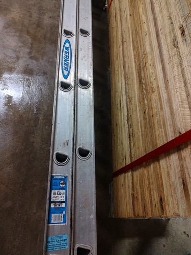 Werner D1532-1 Heavy Duty Industrial Extension Ladder 32 ft 250 lbs Capacity