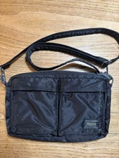 PORTER Black Tanker Shoulder Bag Porter West Classic Design