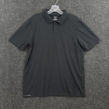 Oakley Polo Shirt Men's Medium Black Tailored Fit Golf Performance Stretch