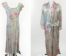 Vintage Christian Dior Satin Nightgown Robe Set Women s Size S Bridal Lingerie