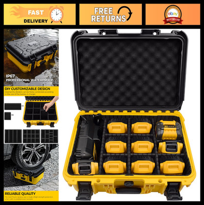Extra Large Hard Storage Case for 12V/20V/60V Batteries & Chargers - Durable Org