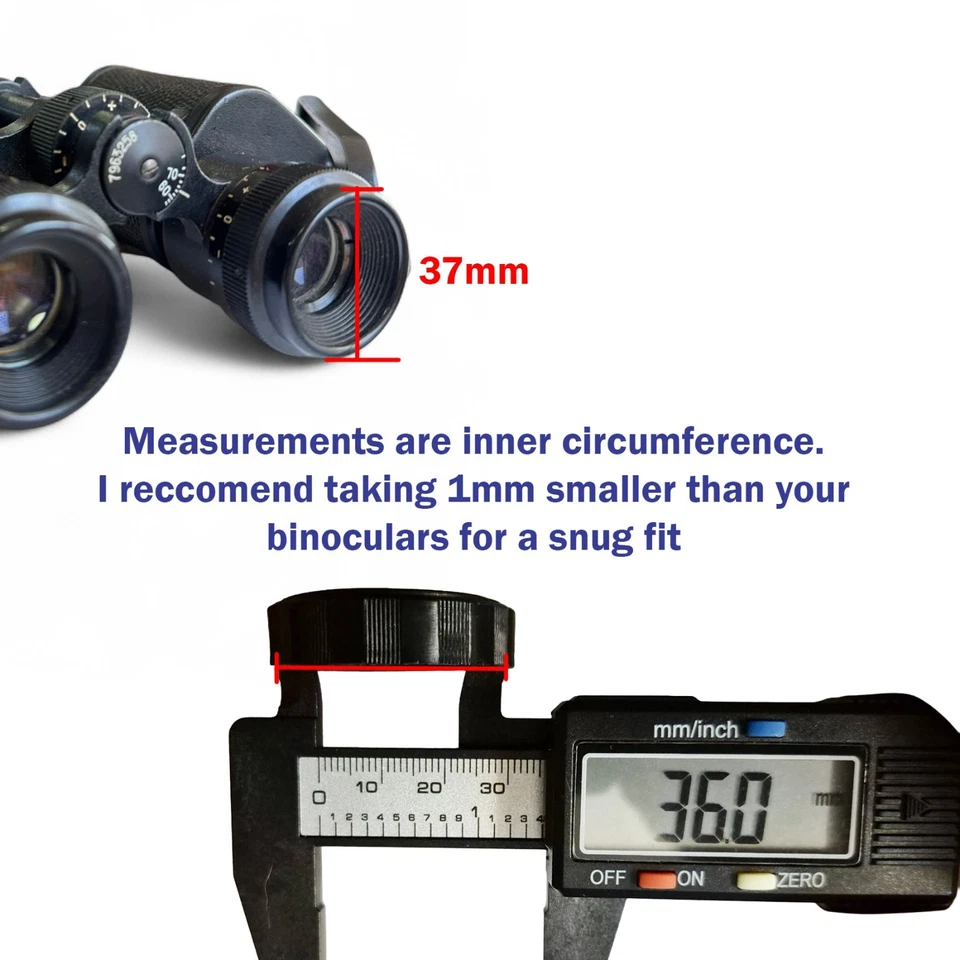 SINGLE Binoculars Plastic Eye Cap / Lens Cover End Cap - Various Sizes Selection - Image 4 of 4