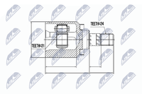 NTY Gelenksatz, Antriebswelle NPW-NS-031 Passend FüR Nissan