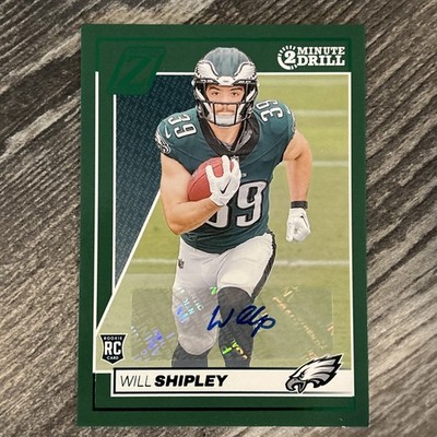 2024 Panini Zenith Will Shipley Rookie 2 Minute Drill Green Auto #198 Eagles