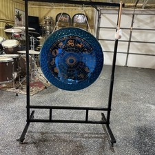Wild Bull 70cm 28" Zodiac Blue/ Gold Gong w/ Stand 