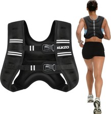 Reflective Weighted Vest, Adjustable 6  30 lb for Fitness, Running  Workouts