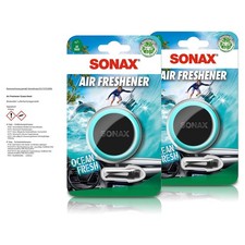 SONAX 2x AIR FRESHENER OCEAN FRESH LUFTERFRISCHER AUTODUFT FÜR LÜFTUNGSGITTER