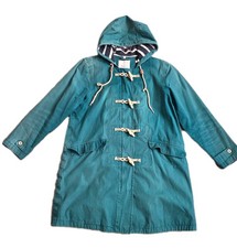 Seasalt Green Waterproof Extra Long Seafolly Jacket Size 14 Read Description