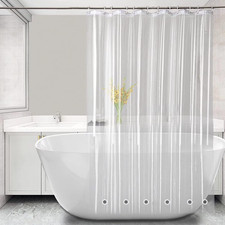 74 Inch Shower Curtain Liner Long with 6 Weighted Magnets, Lightweight PEVA