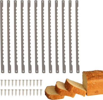 12 Pcs Bread Bow Knife Stainless Steel Replacement Blades, Serrated Bread Blade