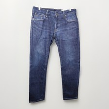 G-Star Jeans Mens RAW 3301 Low Tapered W34 L31.25 Dark Blue Denim Button Fly