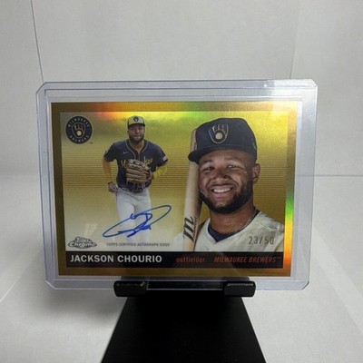 2025 Topps Chrome Platinum Anniversary - Auto Jackson Chourio Gold Refractor /50