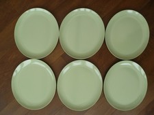 Vintage Retro Gaydon Melmex Pale Green Oval Plates x 6