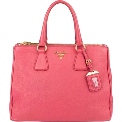 Prada Pink Leather Galleria Double Zip Tote Handbag Tasche - Bild 1 von 4