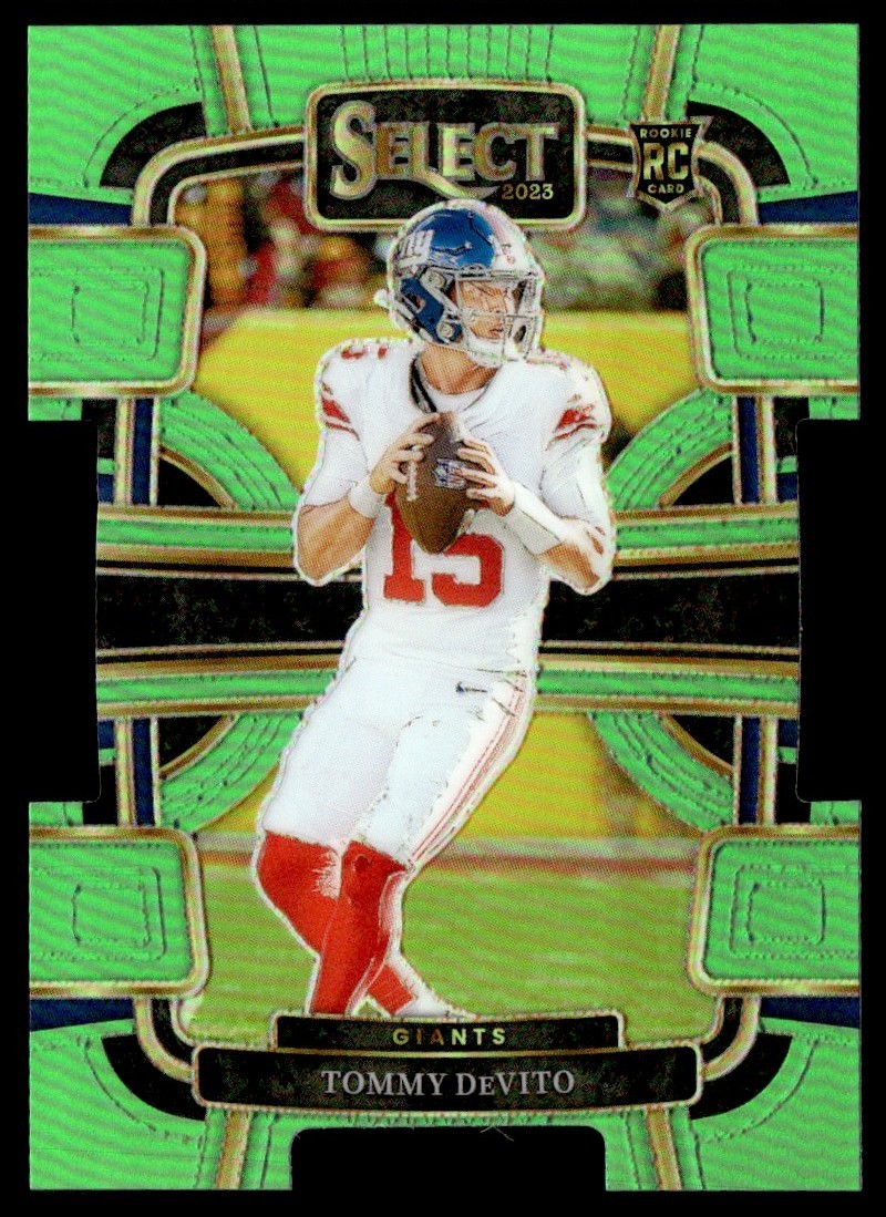 2023 Panini Select Neon Green Die Cut Tommy DeVito RC 106/599 #73
