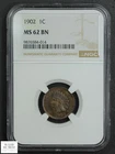 1902 Indian Head Cent 1C NGC MS 62 BN