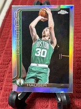 Sam Hauser 2025-26 Topps Chrome Silver Refractor Boston Celtics #14