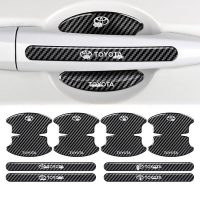 #ad 8PCS Car Door Handle Scratches Sticker Protector Film Decals Black For Toyota $9.99