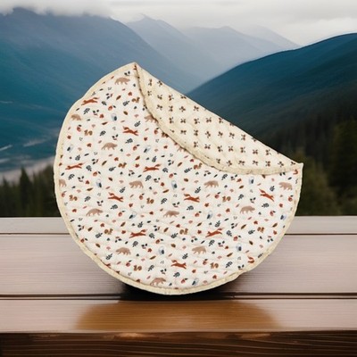 Tiny Kind Baby Quilted Play Mat100%organic Cotton - Woodland Story