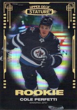 2021-22 Upper Deck Stature #151.- COLE PERFETTI ROOKIE CARD  #06/15  BLACK