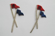 3220 Lot 2Pcs Golf Club Flag No.9,No.18 Embroidery Iron On Applique Patch