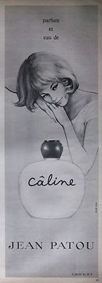 PRESSEWERBUNG 1968 PARFUM UND EAU DE CÂLINE VON JEAN PATOU - ADVERTISING