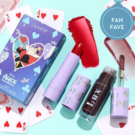 Colourpop Alice In Wonderland ❤️QUEEN OF HEARTS❤️ Lip Duo Red