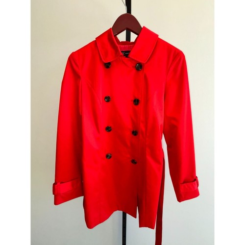 International Concepts Women's Red Button Front Belted Jacket Size M #35391