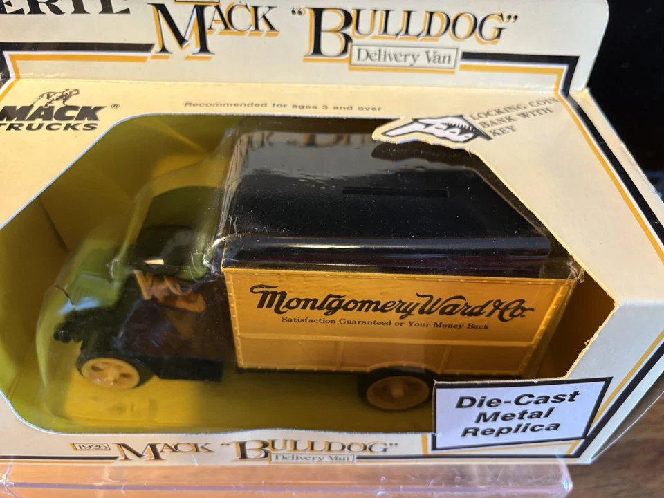 2-1926 MACK BULLDOG DELIVERY VANS 1/38 ERTL MONTGOMERY WARD NEW+OTASCO USED RARE - Image 3 of 4