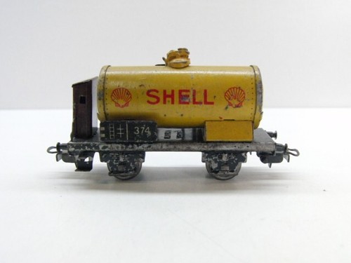 Märklin H0 374 Kesselwagen Shell, Bj. ca. 36-37, Blech, AC, GUT o.OVP #53074 | Zustand: Gebraucht