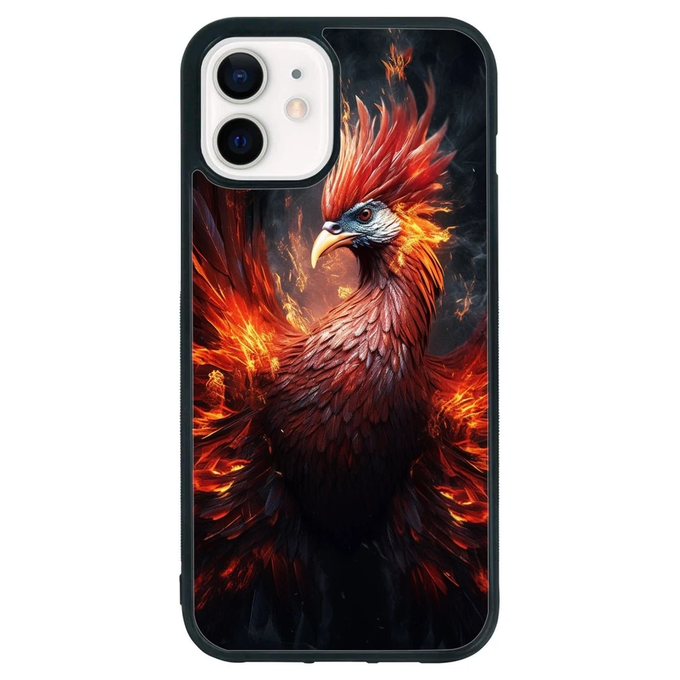 Cubierta Burning Demonic Phoenix amigable para Samsung Galaxy Apple iPhone Foto 4 de 4