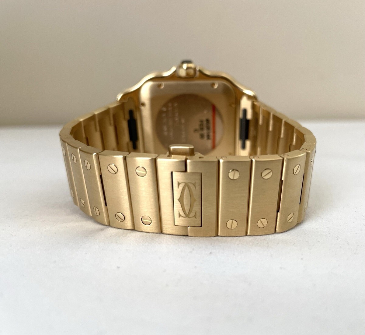 Cartier 18Kゴールド サントス Cartier WGSA0095 Santos de Cartier Yellow Gold Sunray Dial